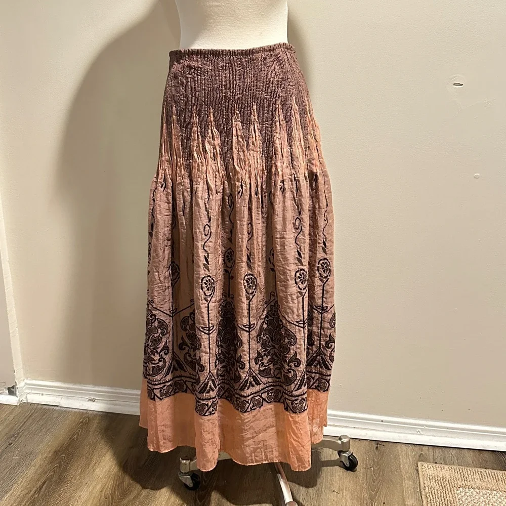 Lapis Anthropologie Strapless Dress Skirt Womens OS (Large) Boho Festival Resort